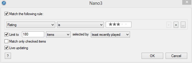 smart playlist nano3
